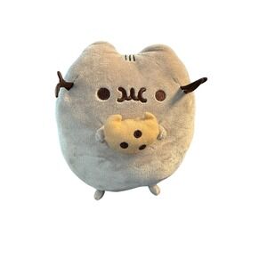 Gund Pusheen Snackable Cookie Plush Grey Cat Stuffed Animal 6048949 9 Inch